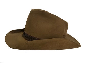 Vintage 1970s Stetson Cowboy Hat Size 7 5/8(?) Heavily Distressed