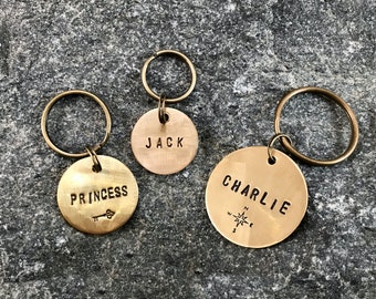 Brass Personalised Pet ID Tag / Custom Made, Pet Gift, Pet Accessories / Dog / Cat Tag / Name Tag / Phone/ Birthday / Metal /dog collar