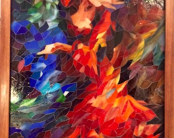 The Dancer in Stained Glass Mosaic