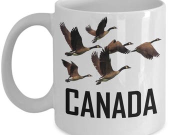 Canada Goose Coffee Mug Geese In Flight Canadian Gift