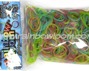 Twinkle Bright Glitter Mix Rainbow Loom Bands Refill. 600 bands & c-clips. Guaranteed authentic. Latex-free.