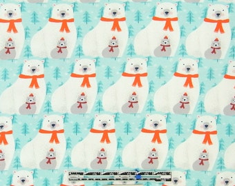 NORTH POLE BEAR printed sweatshirt knit, 0.65m