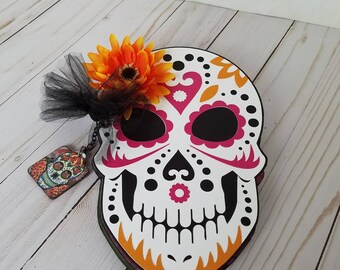 Handmade Sugar Skull scrapbook mini album