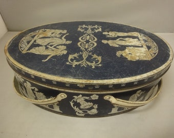 Kitchenalia.....Very rare and large oval Huntley & Palmer 1930s biscuit tin with handles