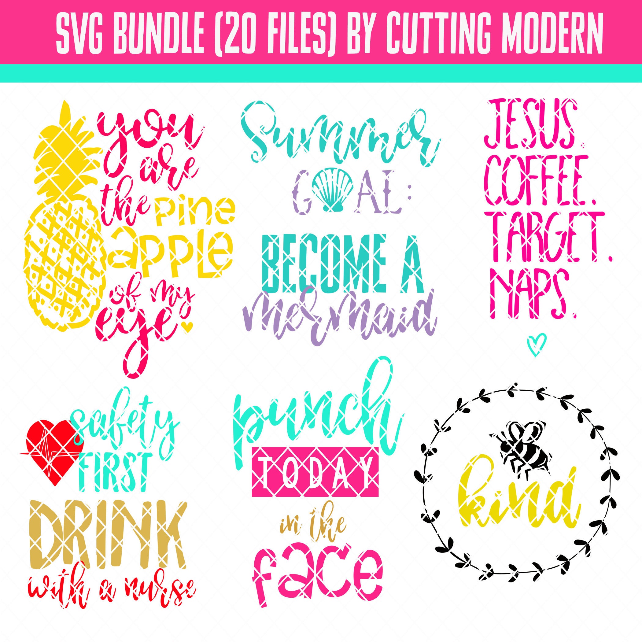 Fun SVG Designs Bundle July 2017 Release Silhouette Cameo