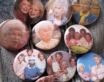 the Golden Girls Random Fandom- handmade 1-1/4 inch pinback button pin pins buttons pingame badge badges