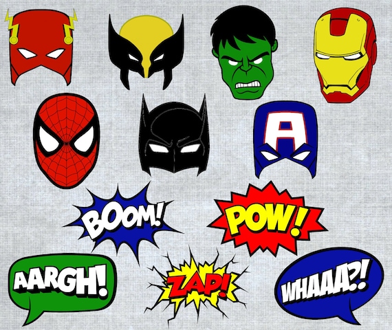 Superhero Photo Booth Props Free Printables Superhero Photo