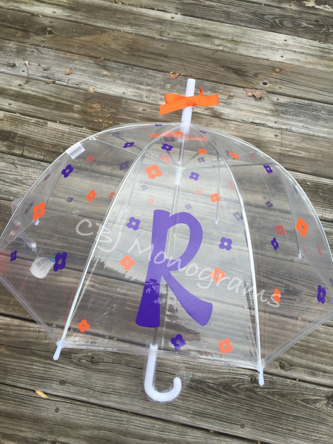 Umbrella Easter Basket Children's Personalized Clear