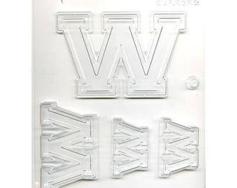 Collegiate Letter "W" Chocolate Candy Mold