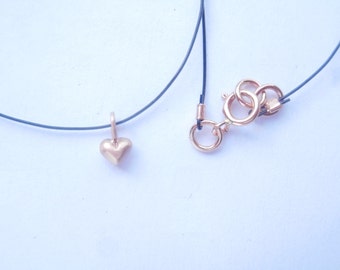Amor en el Aire collar de oro rosado solido 18K