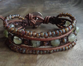 Bohemian bracelet boho chic bracelet womens jewelry gift for her gemstone bracelet beaded boho bracelet rustic bracelet earthy bracelet