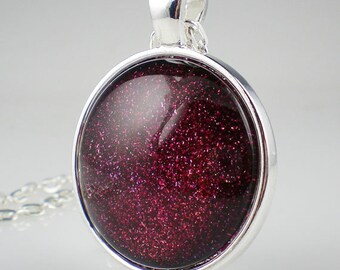 Deep Red Holographic Nail Polish Necklace Jewelry ILNP Diablo Holographic Nail Polish Jewelry
