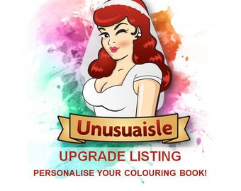 UPGRADE - Personalised wedding colouring/coloring book!