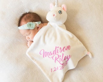 Unicorn personalized Baby Blanket / Blankie / Unicorn / New Baby Gift / Baby Blanket / Baby / Unicorn Blankie / Customized