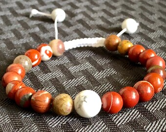 Wrist Mala red jasper