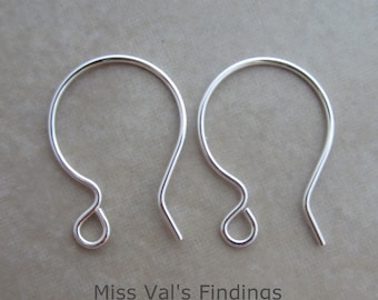 24 sterling silver filled french hoop hook ear wires