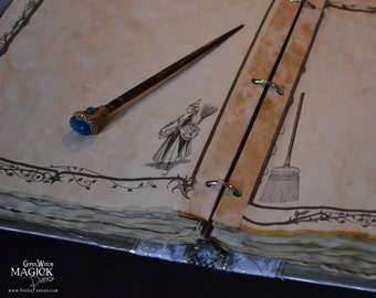 50 Pages of "Witching Moon" Book of Shadows Parchment / Binder Refill Pages / Vintage Witchcraft Spellbook Illustrations / Paper Stationary