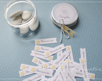 Tags mini-small labels-tags favors-small Targhettine-Welcome baby