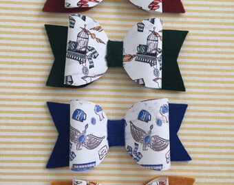 Harry Potter hair bow clip accessory Gryffindor Slytherin Hufflepuff Ravenclaw