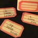 Hand Carved Rubber Stamp, Red Mini Label