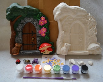 Paint Your Own Ceramic Fairy Door Plaque Kit