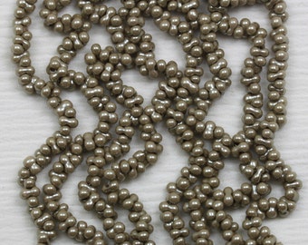 25 grams 2x4mm Ashwood Pearl Farfalle Japanese Glass Beads, peanut beads, berry beads, Matsuno beads