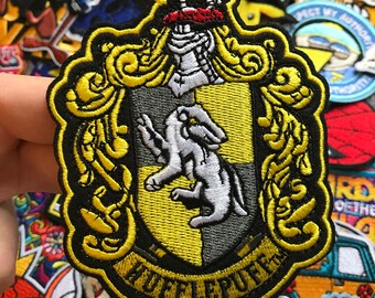 Harry Potter Hufflepuff Iron-On / Sew-On Embroidered Patch, Custom Patch, Limited Edition Patch, Patches, Pins, Embroidered