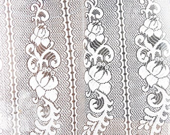 White lace curtain