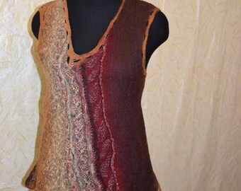 Merino Wool Hand felted Tunic