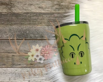 Dinosaur Tumbler - Triceratops- Kid Cup - Gift For Kids