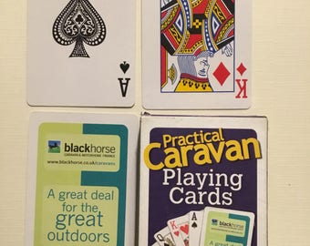 commercial company, Blackhorse, pracical caravan playing cards. plastic coated finish.