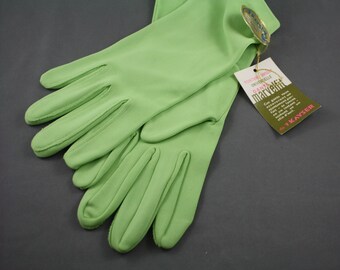 Green Vintage Women's Gloves New With Tags Kayser 1960s One Size