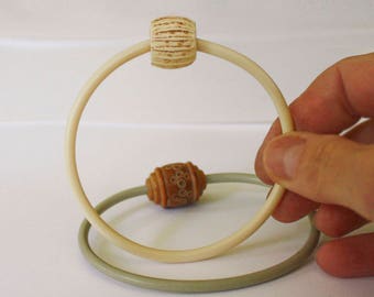 Knitting Needle Bracelets with Focal Bead