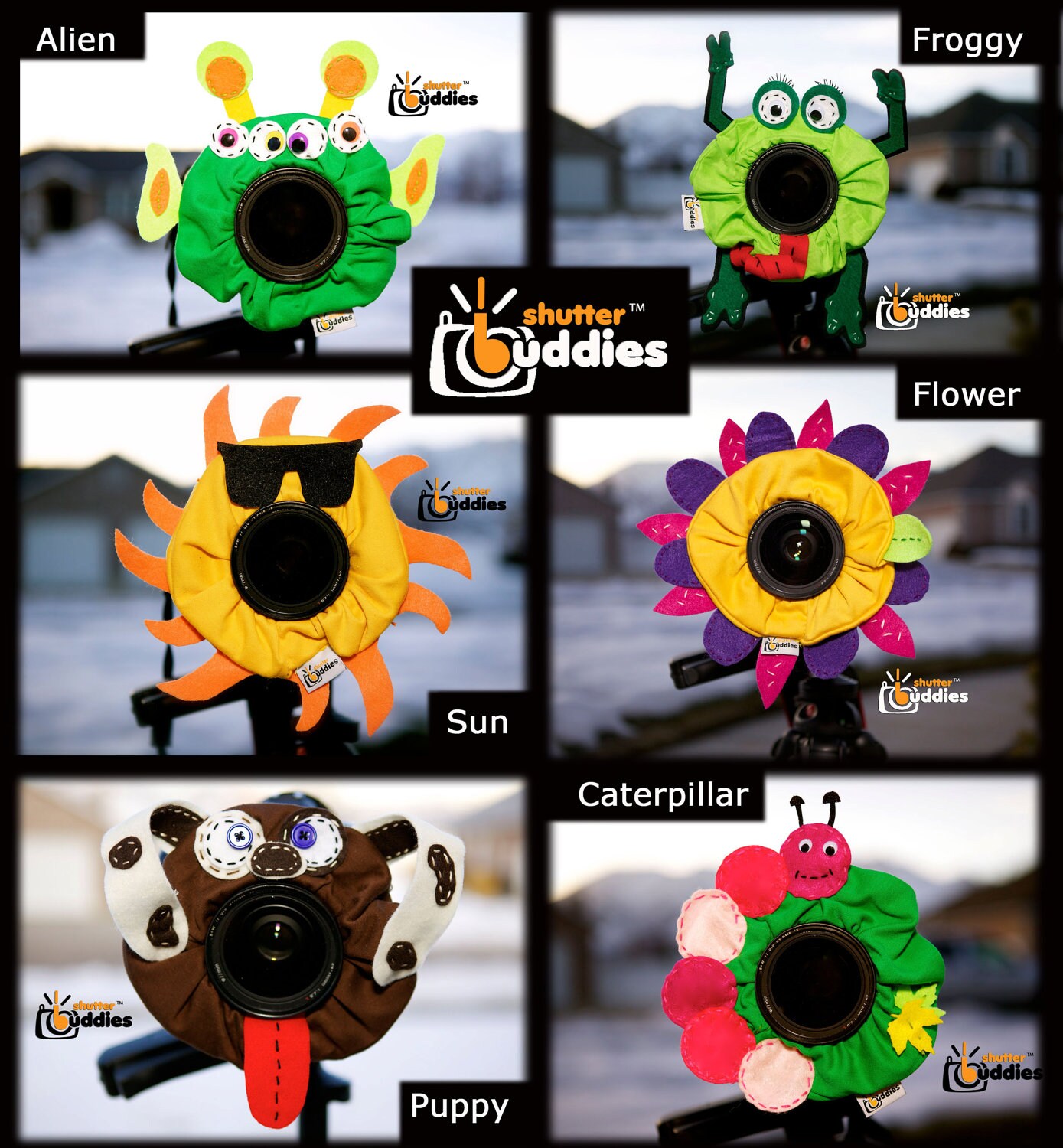 SPECIAL 12 Shutter Buddies with Squeakers Camera Lens