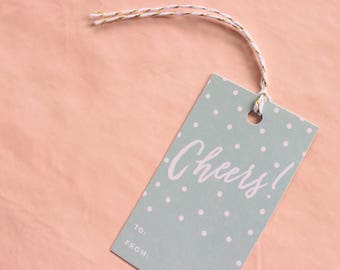 Cheers! Gift Tags | Party Gift Tag Set | Birthday Gift Accessories