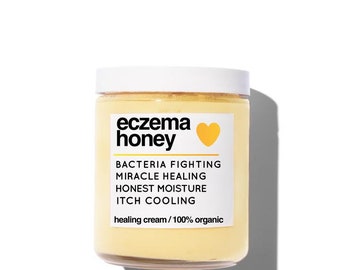 Eczema Honey All Natural Moisturizing Healing Cream, Relief for Eczema, Psoriasis, Dry Skin, Baby Eczema, Super Effective Spot Treatment