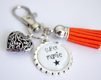 Super Granny Bag charm key chain - Orange