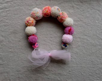 PomPom Crown, 100% Hand-dyed Wool
