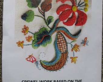 Crewel Work Floral Design Embroidery kit