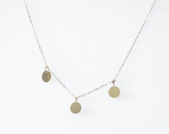Three Dot Gold Necklace