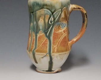 Handmade wheel thrown ceramic mug #1144