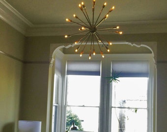 Large 24 Arm Atomic SPUTNIK Ceiling Starburst Light 50s 60s Mid Century