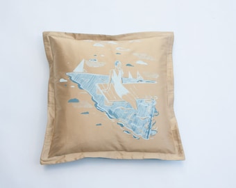 RETRO SWIMMERS Silk Cushion