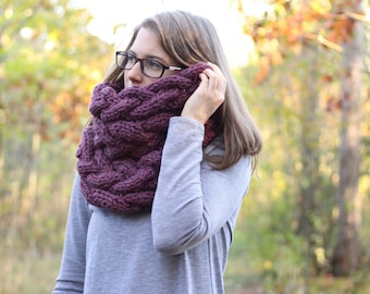 Ready To Ship // Chunky Knit Cowl // Chunky Cowl // Oversized Winter Scarf // Oversized Cowl // Cable Knit Scarf