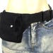 Hip bag, made of black organic cotton, also made in plus sizes, sturdy plastic click buckle * for festivals or working.