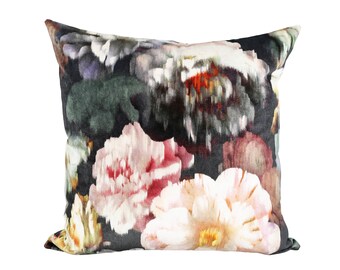 Herbaria velvet designer pillow cover - Made to Order