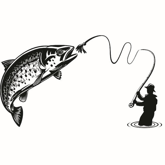 Free 131 Silhouette Fly Fishing Svg SVG PNG EPS DXF File