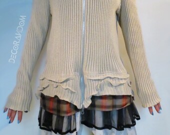 upcycled clothing, upcycling, boho dress, recycled cloth, recycled clothing, cotton dress, size medium large, bohemian clothing