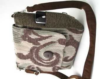 crossbody bags for women, brown backpack, sling bag crossbody, messenger bag converts to tote bag, crossbody purse, zipper bag, fit Ipad