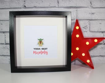 LEGO STAR WARS - Yoda Best - Framed minifigure - Mum - Mummy - Mam - Mammy - Awesome Mother's Day gift